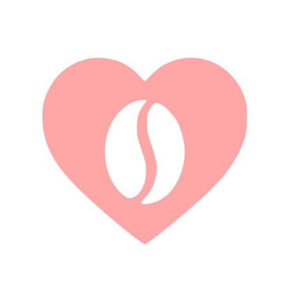 Coffee Bean Heart Logo #ffa6a6