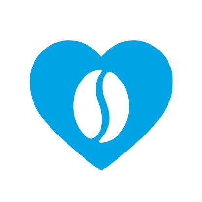 Coffee Bean Heart Logo #00a3e4