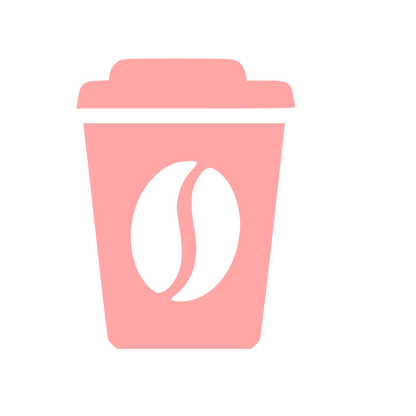 Coffee Cup Bean Logo #ffa6a6