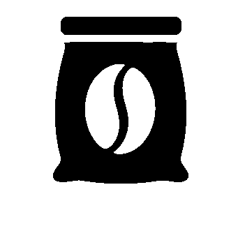 Coffee Bag Negative Space Logo