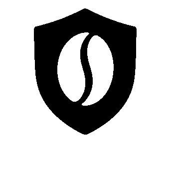 Coffee Bean Shield Logo