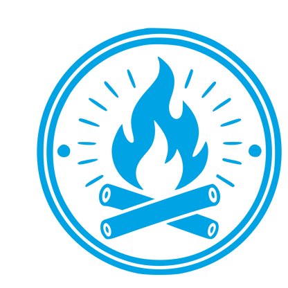Campfire Badge Stamp Logo #00a3e4