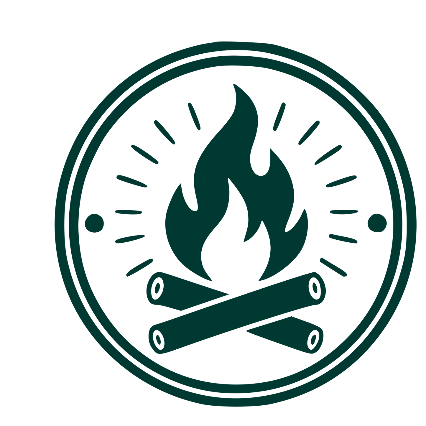 Campfire Badge Stamp Logo #003932