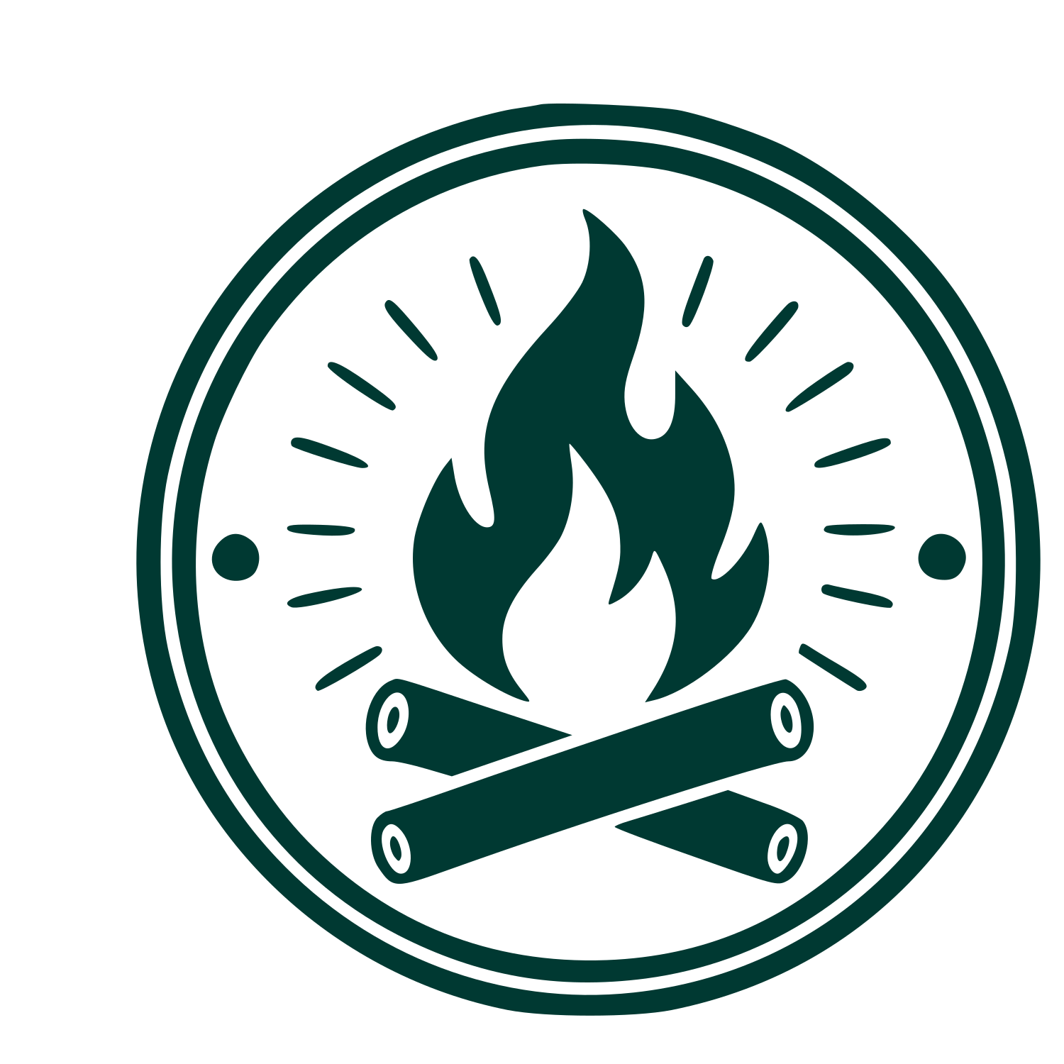Campfire Badge Stamp Logo #003932