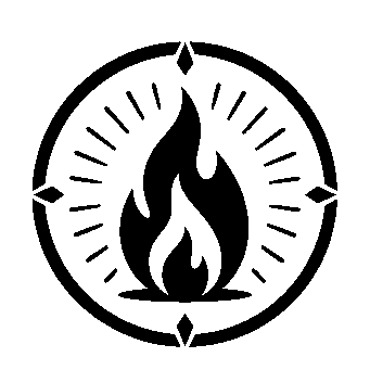 Fire Flame Badge Logo