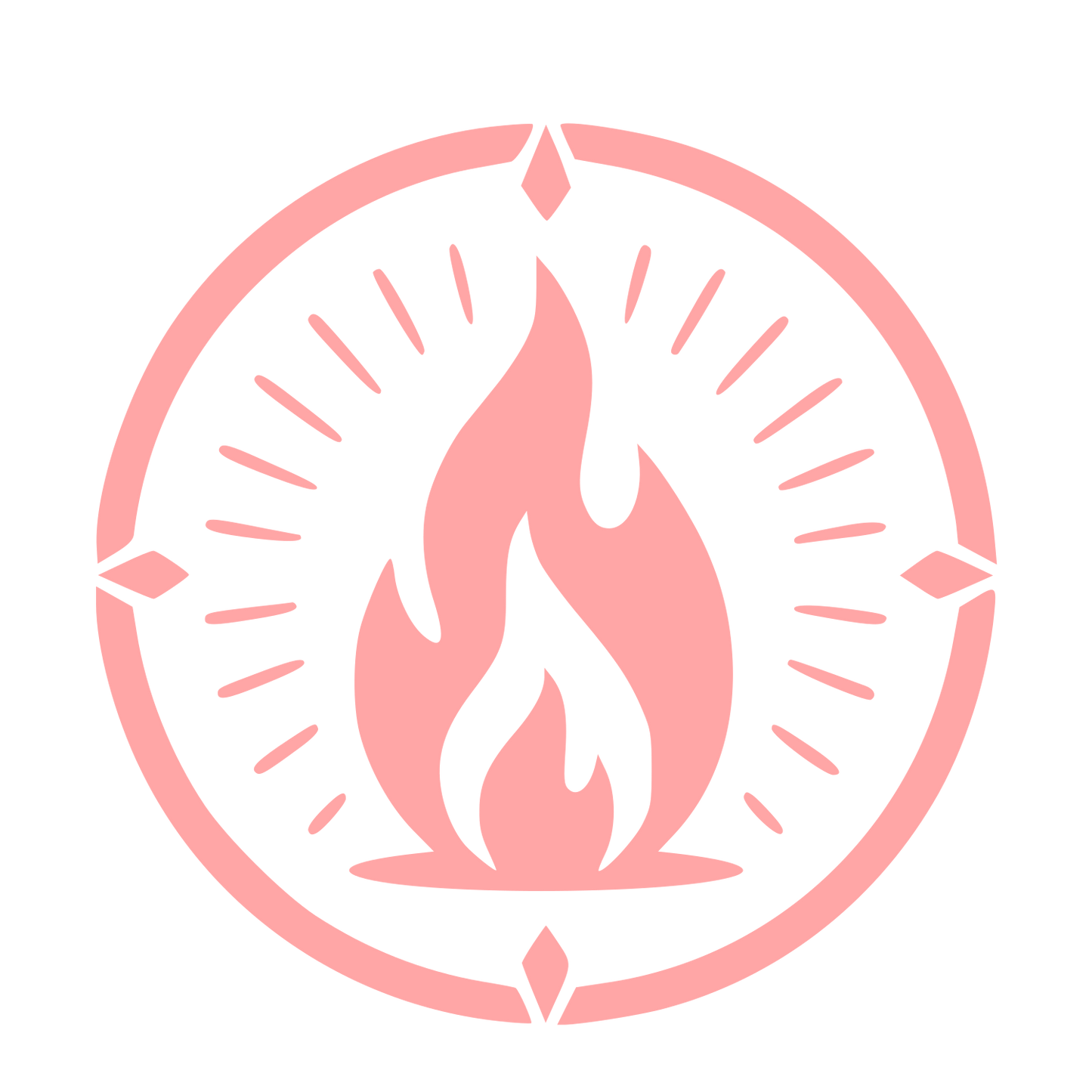 Fire Flame Badge Logo #ffa6a6