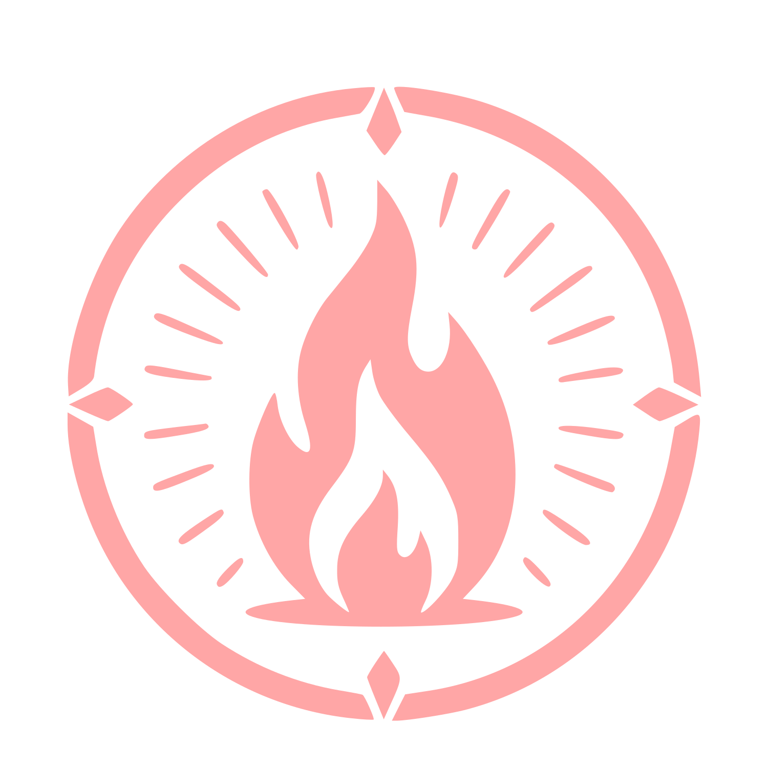 Fire Flame Badge Logo #ffa6a6