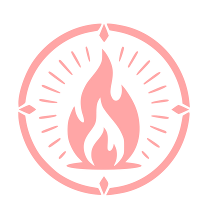 Fire Flame Badge Logo #ffa6a6