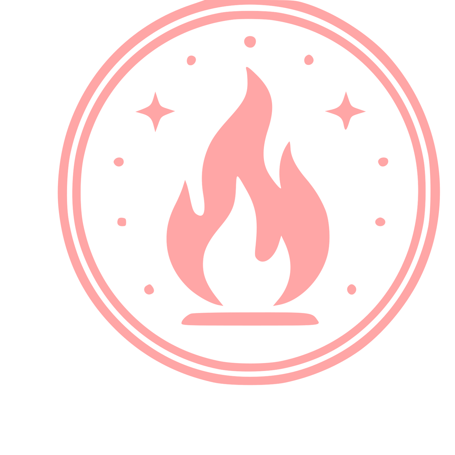 Fire Flame Badge Logo #ffa6a6