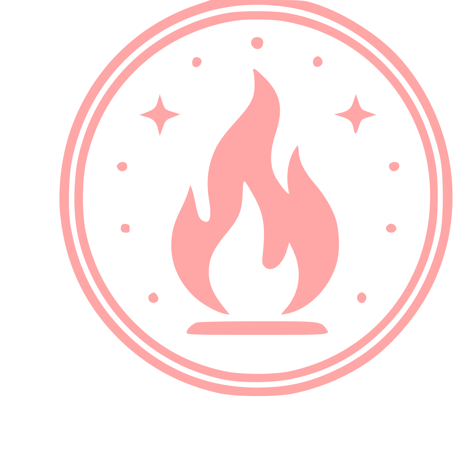 Fire Flame Badge Logo #ffa6a6