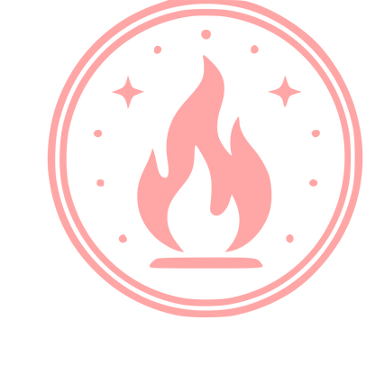 Fire Flame Badge Logo #ffa6a6