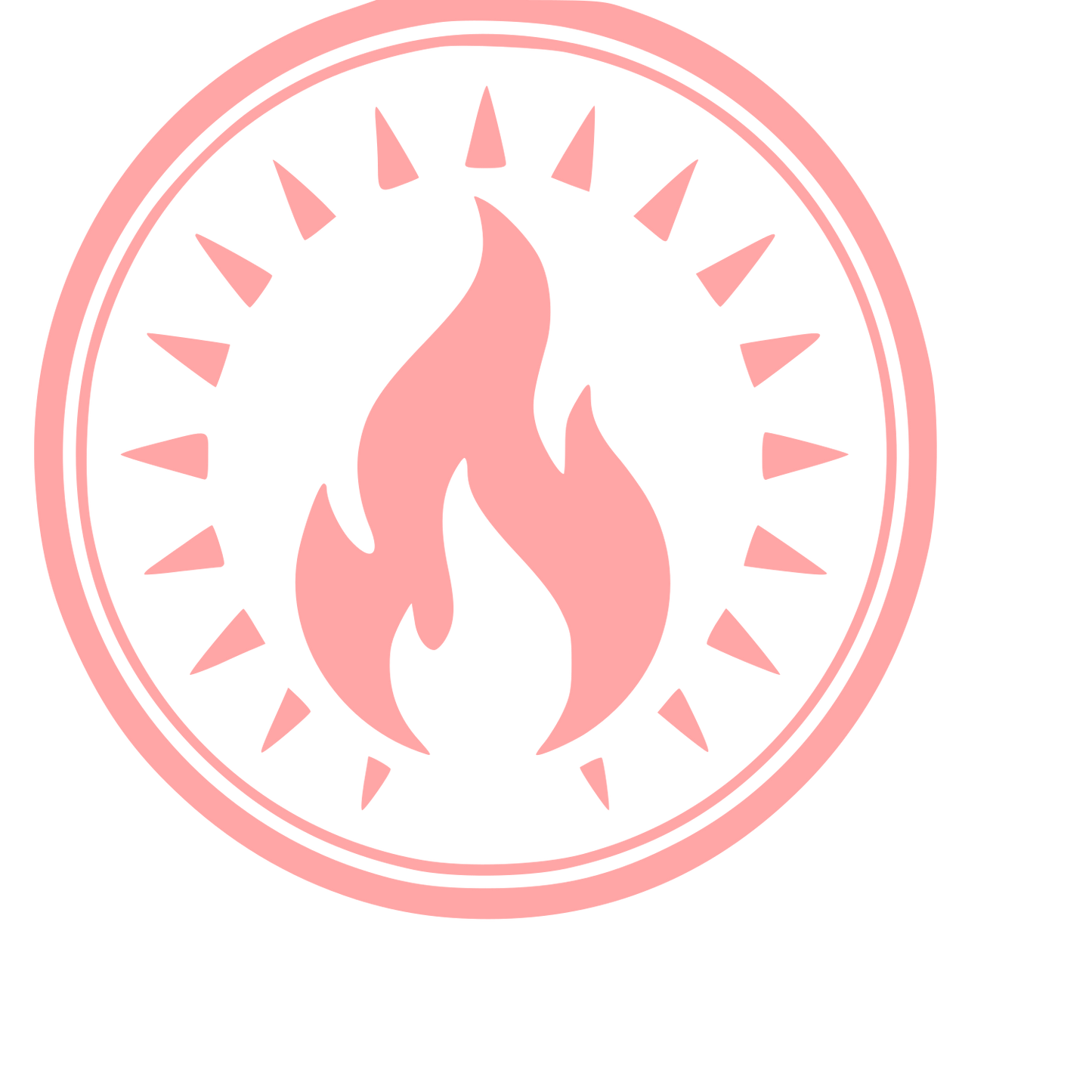 Fire Flame Badge Logo #ffa6a6