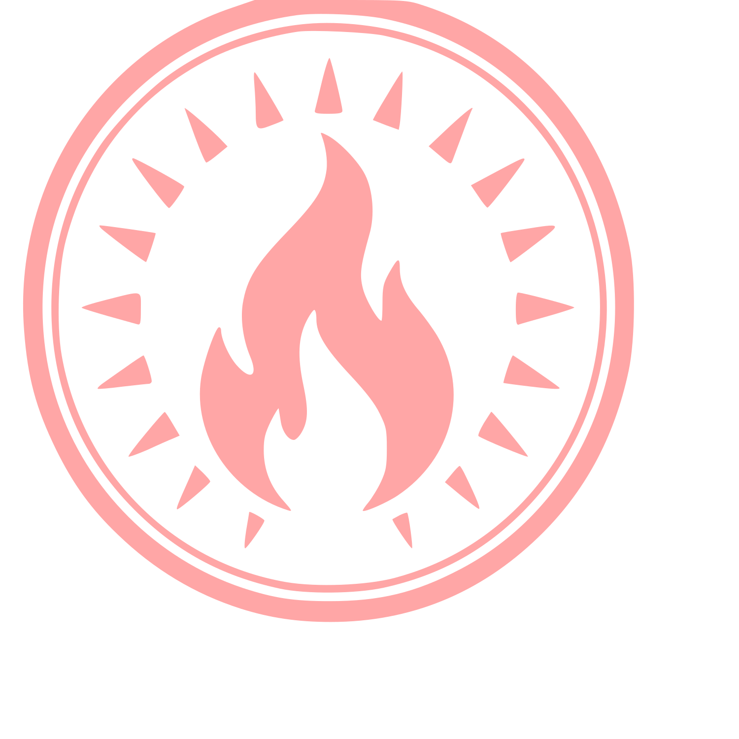 Fire Flame Badge Logo #ffa6a6