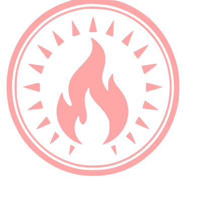 Fire Flame Badge Logo #ffa6a6
