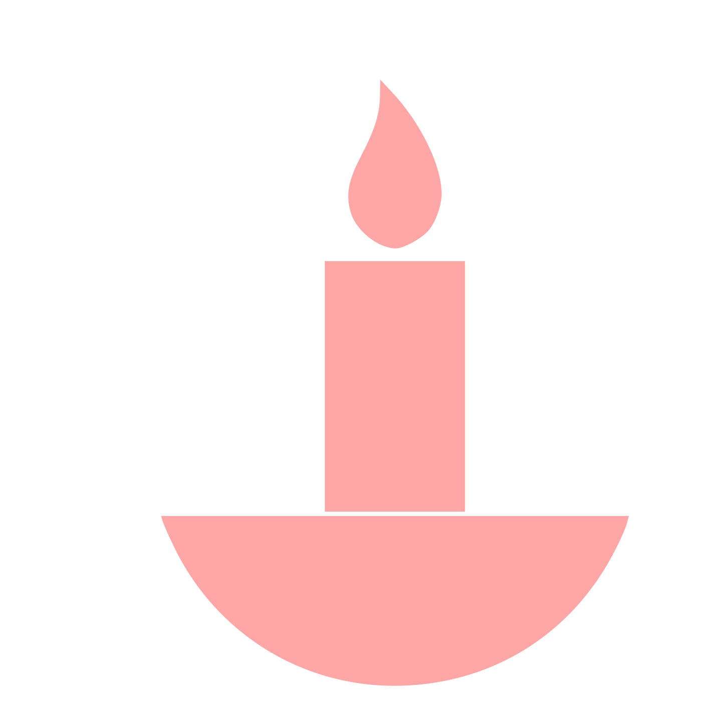 Bauhaus Candle Holder Logo #ffa6a6