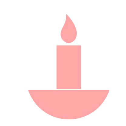 Bauhaus Candle Holder Logo #ffa6a6