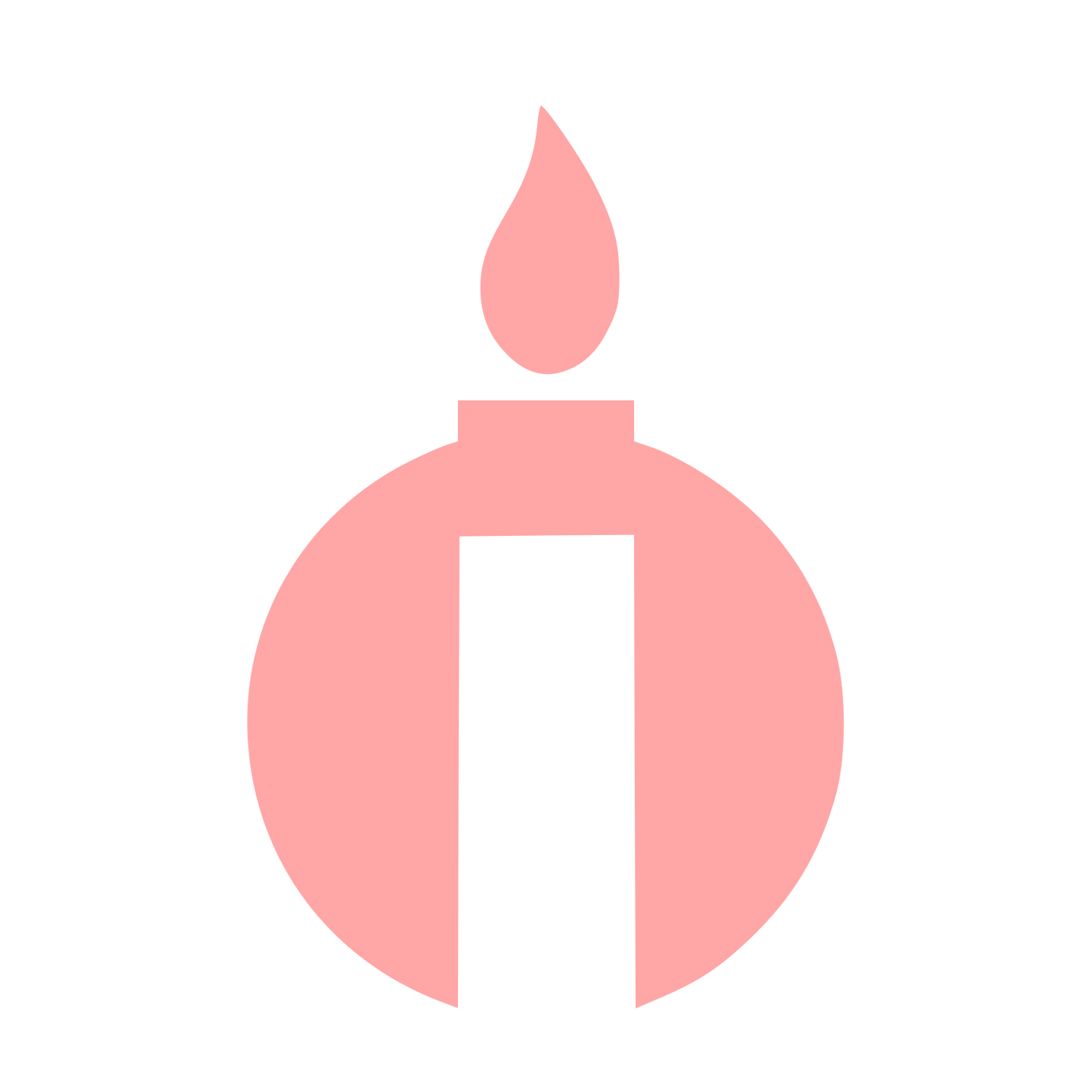 Bauhaus Candle Circle Logo #ffa6a6