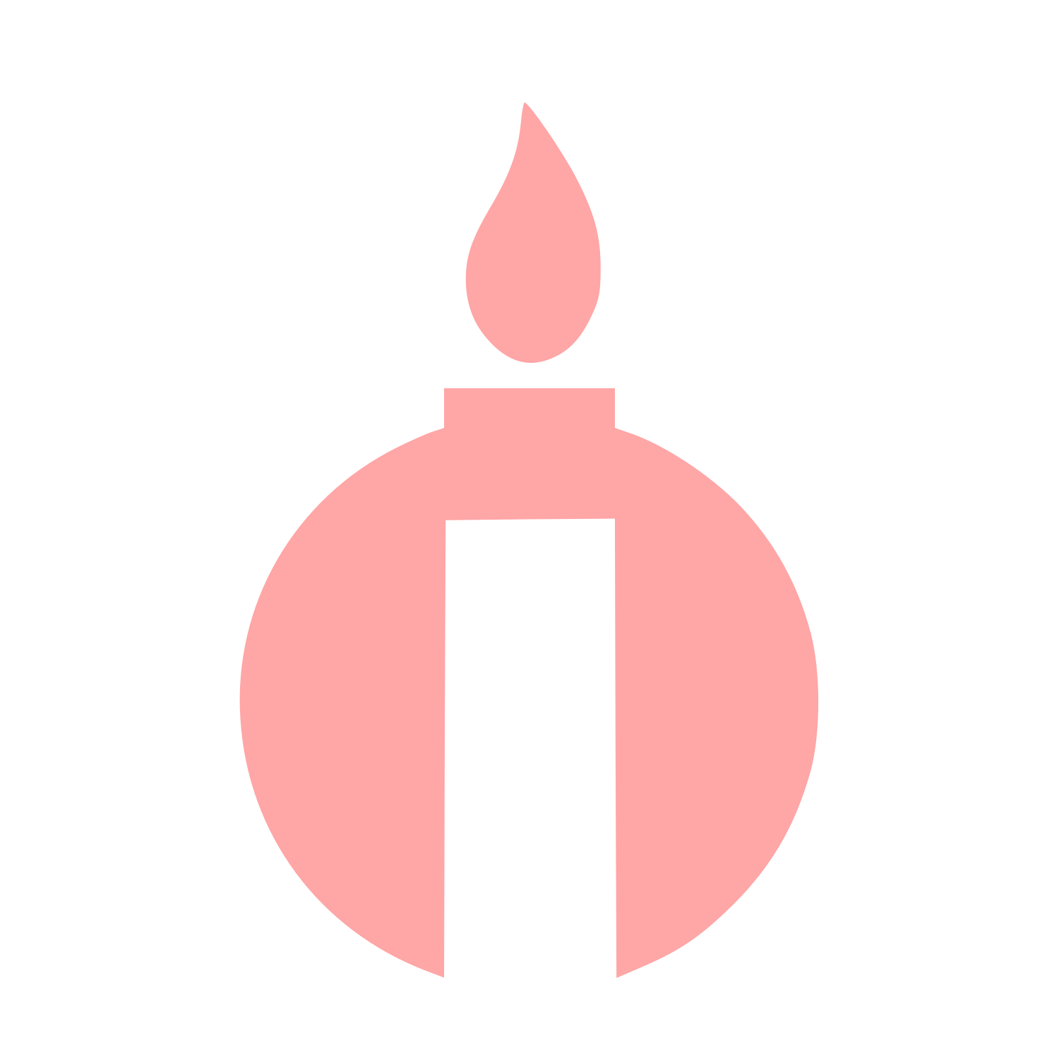 Bauhaus Candle Circle Logo #ffa6a6