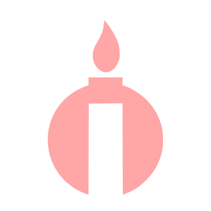 Bauhaus Candle Circle Logo #ffa6a6