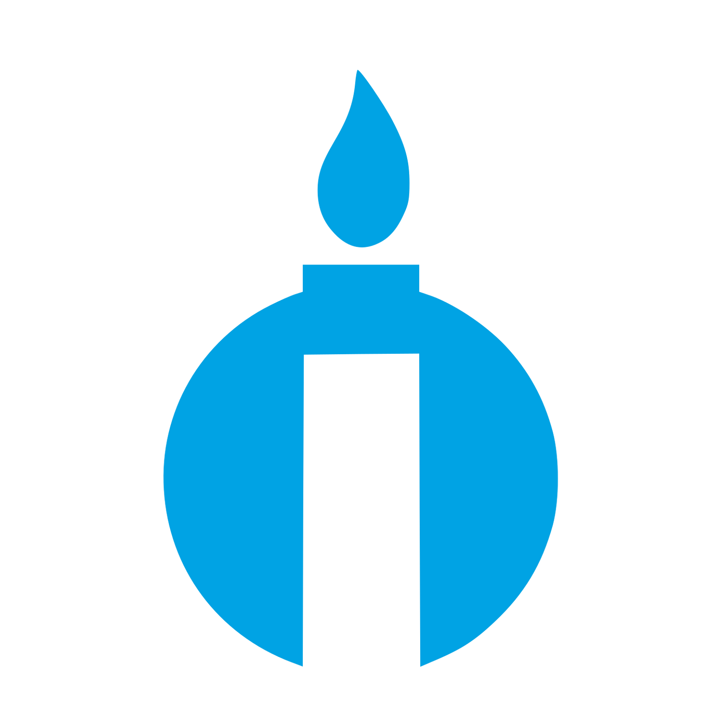 Bauhaus Candle Circle Logo #00a3e4