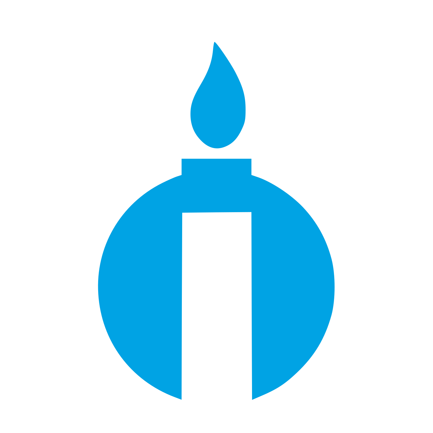 Bauhaus Candle Circle Logo #00a3e4