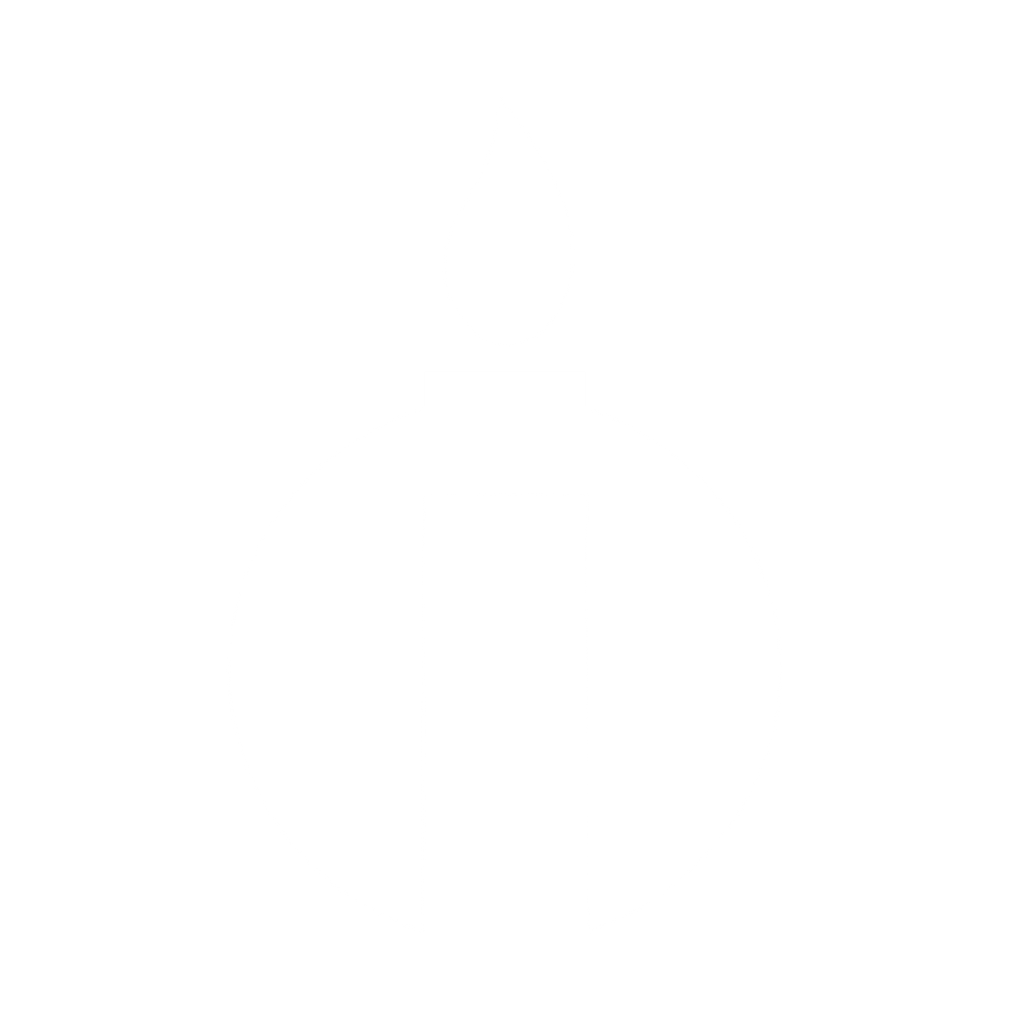 Bauhaus Candle Circle Logo #ffffff