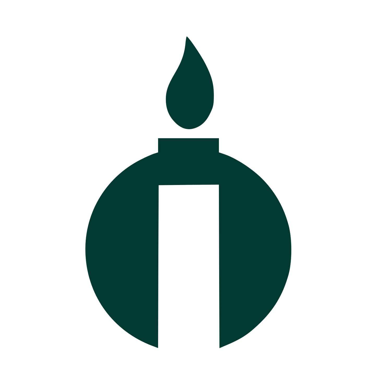 Bauhaus Candle Circle Logo #003932