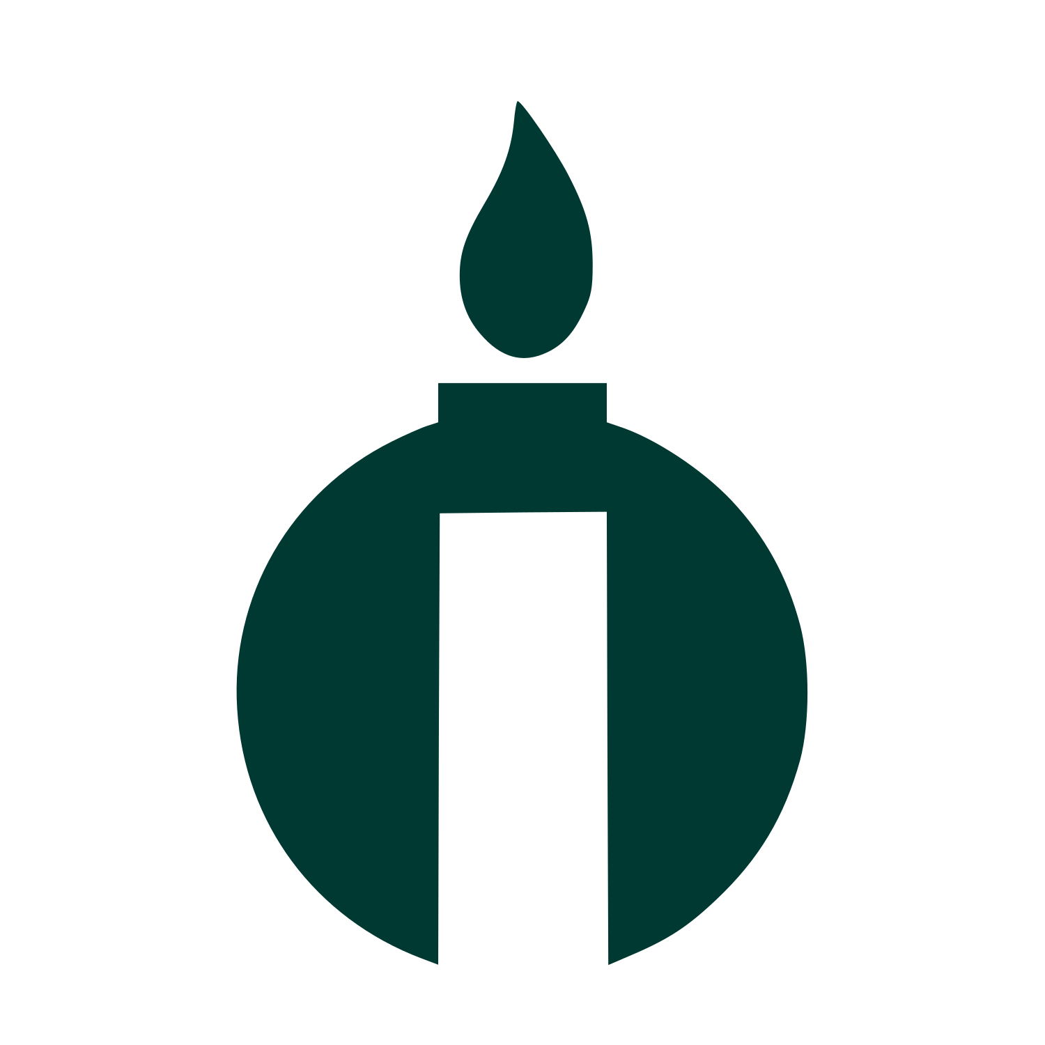 Bauhaus Candle Circle Logo #003932
