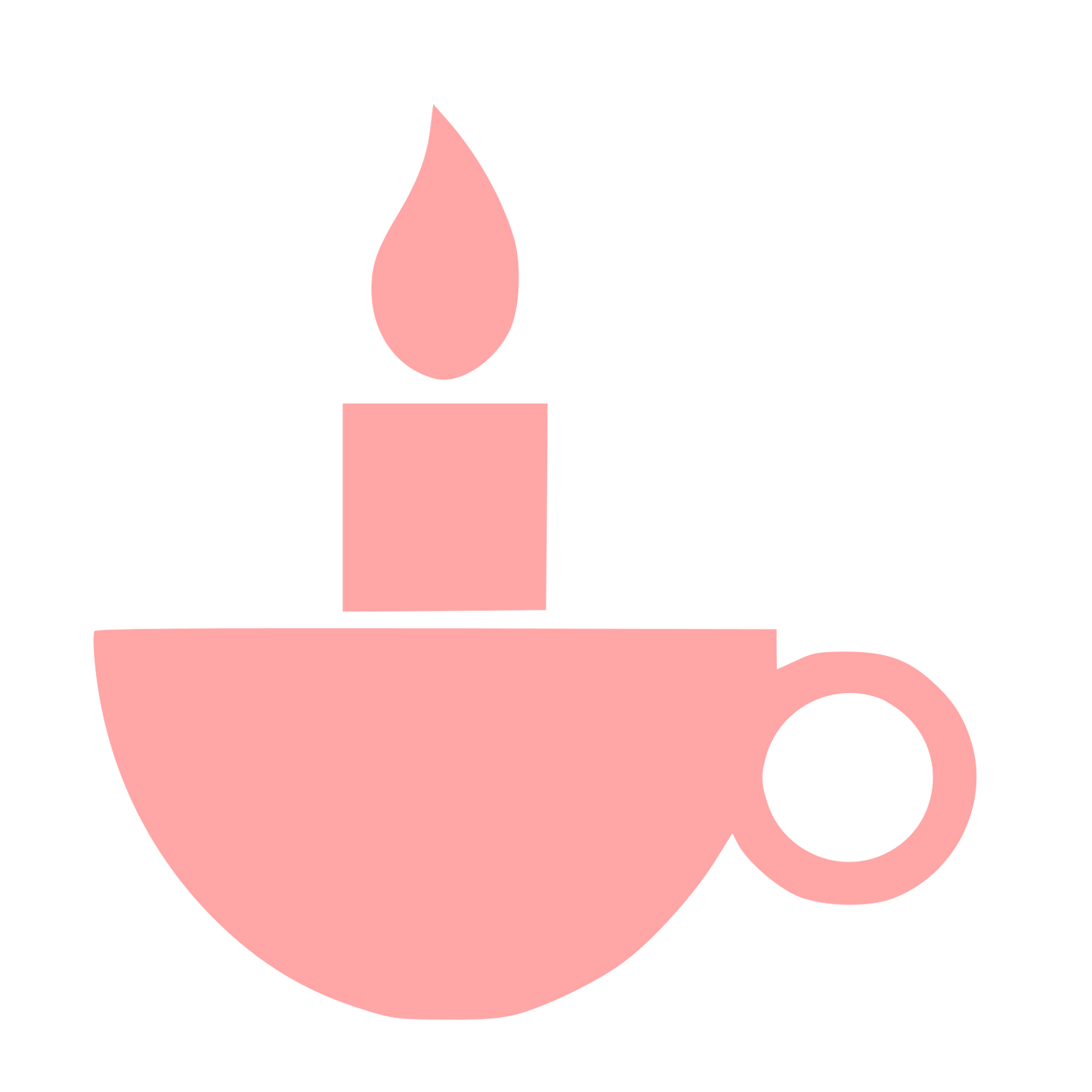Candle in Cup Logo #ffa6a6
