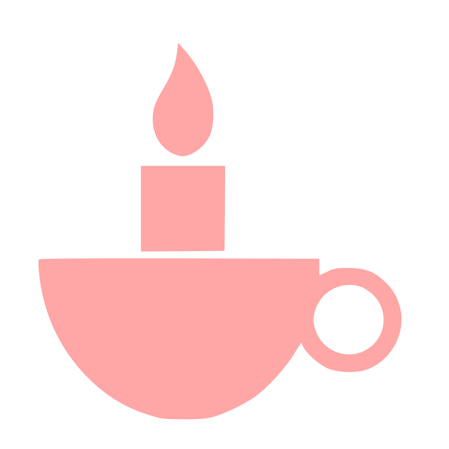 Candle in Cup Logo #ffa6a6