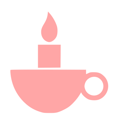 Candle in Cup Logo #ffa6a6