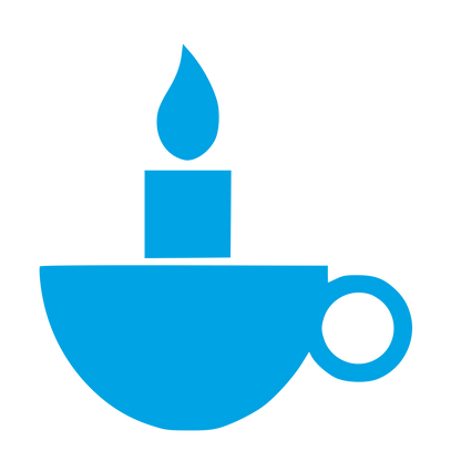 Candle in Cup Logo #00a3e4