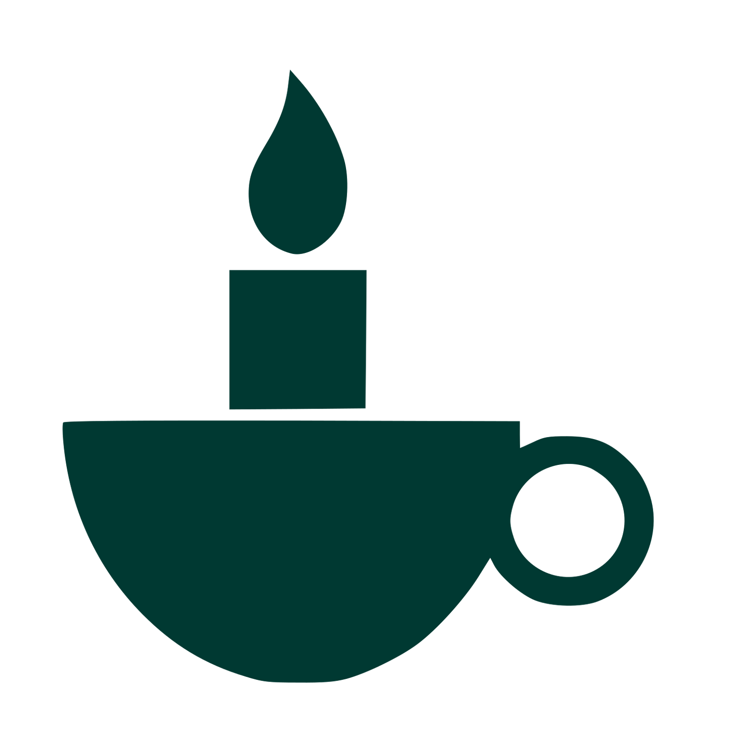 Candle in Cup Logo #003932