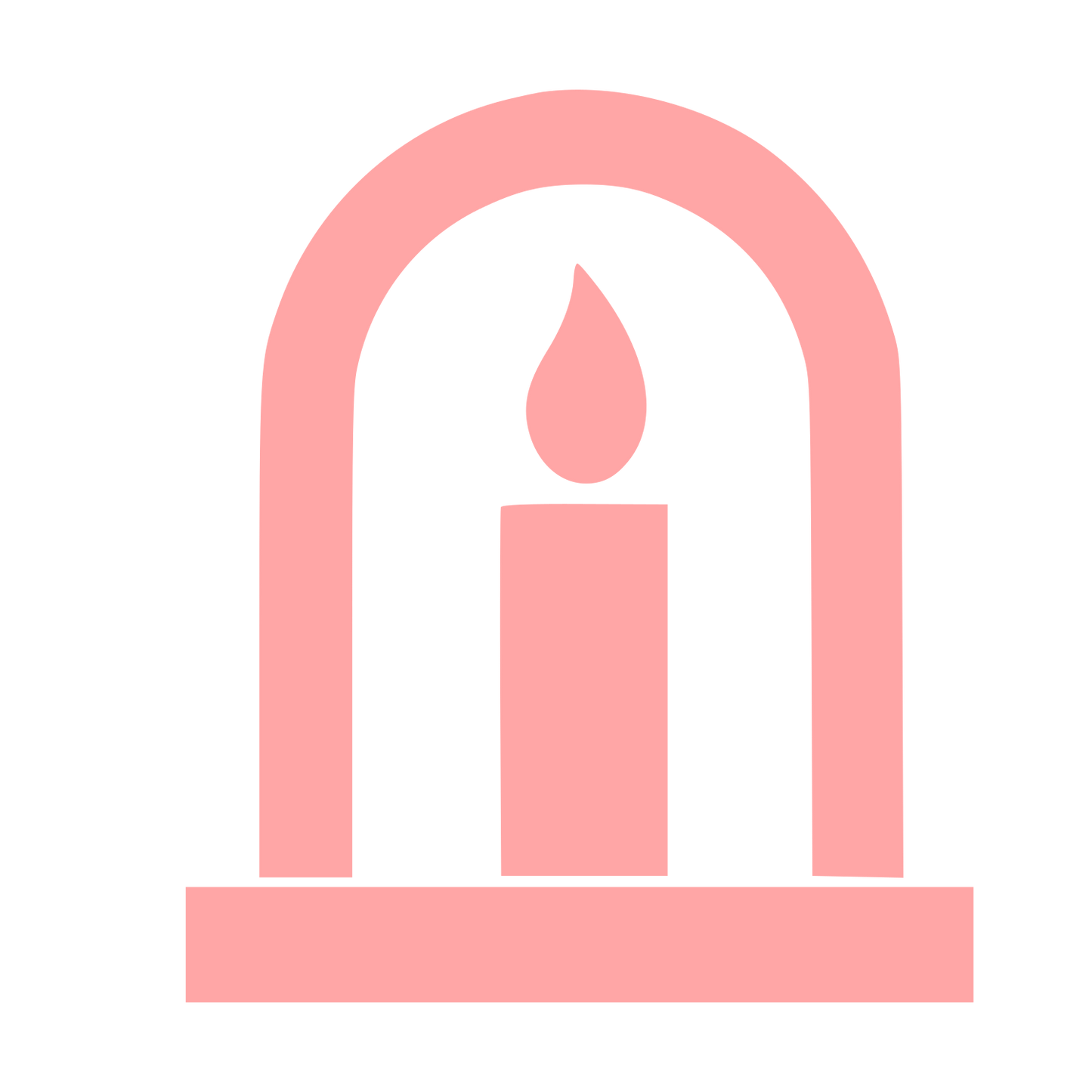 Bauhaus Candle Arch Logo #ffa6a6