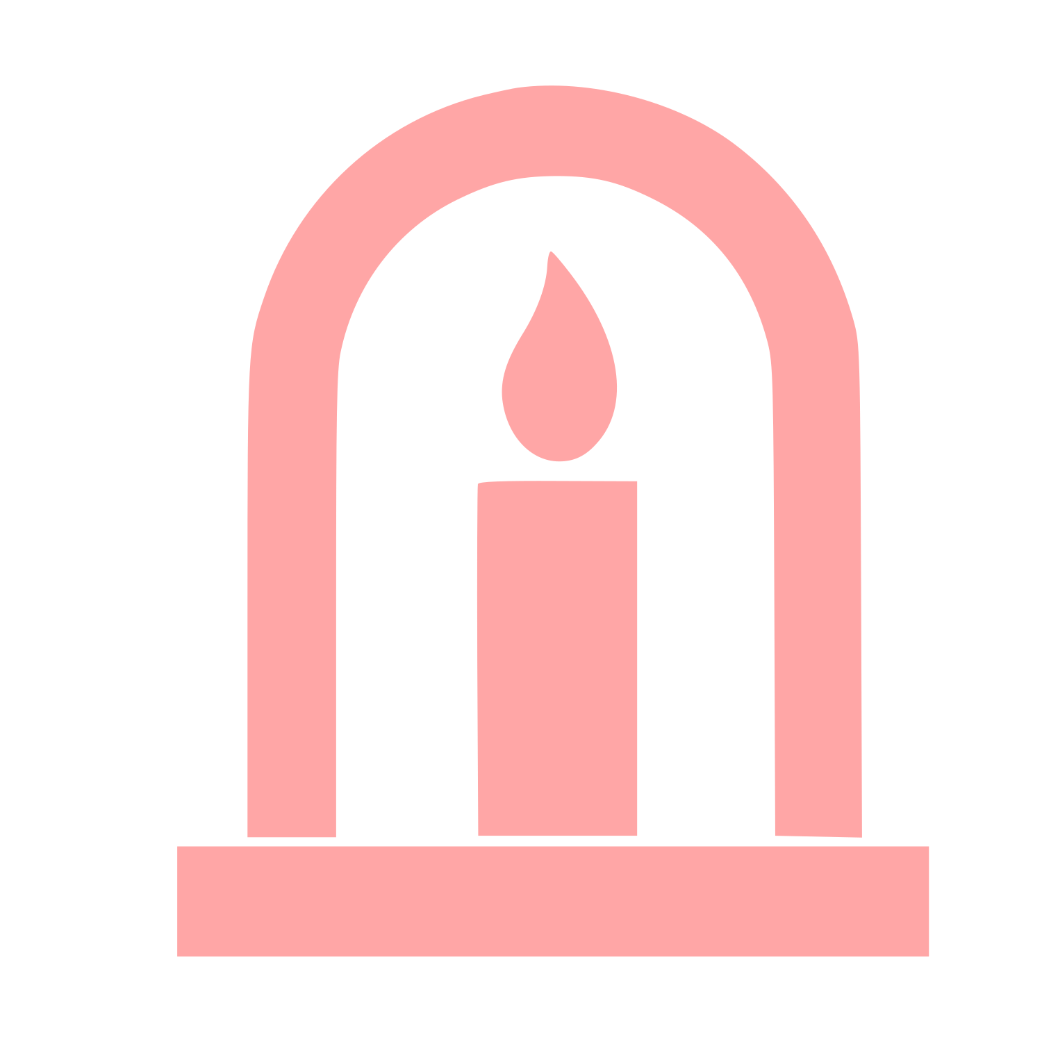 Bauhaus Candle Arch Logo #ffa6a6