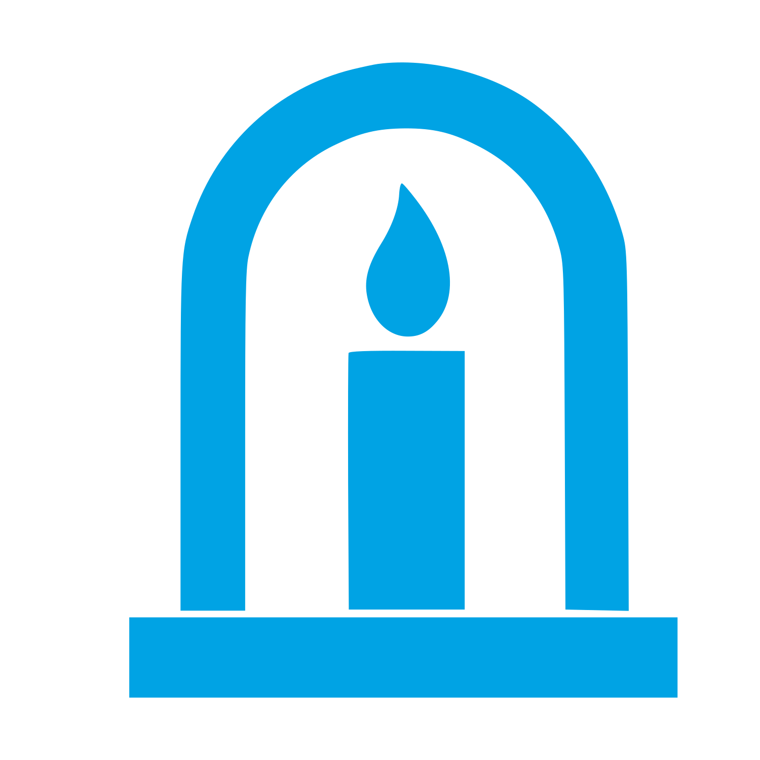 Bauhaus Candle Arch Logo #00a3e4