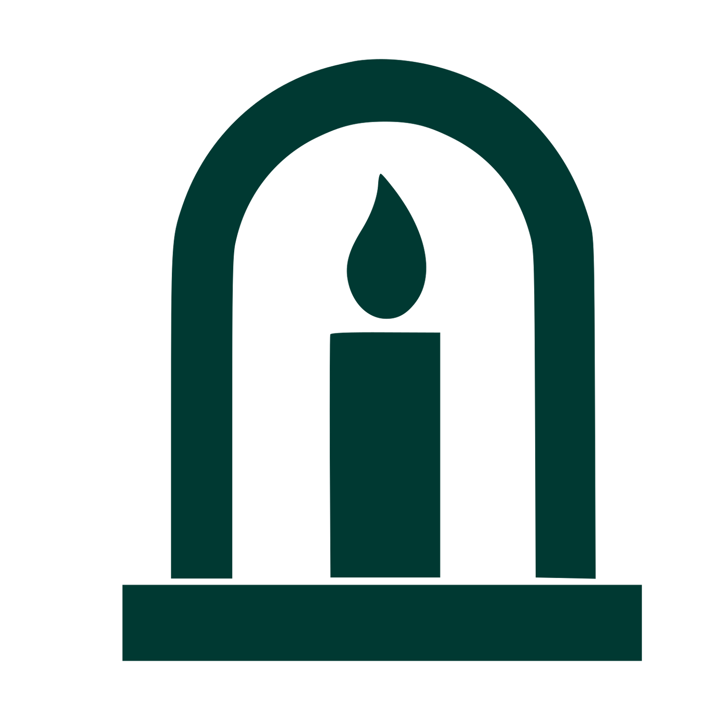 Bauhaus Candle Arch Logo #003932