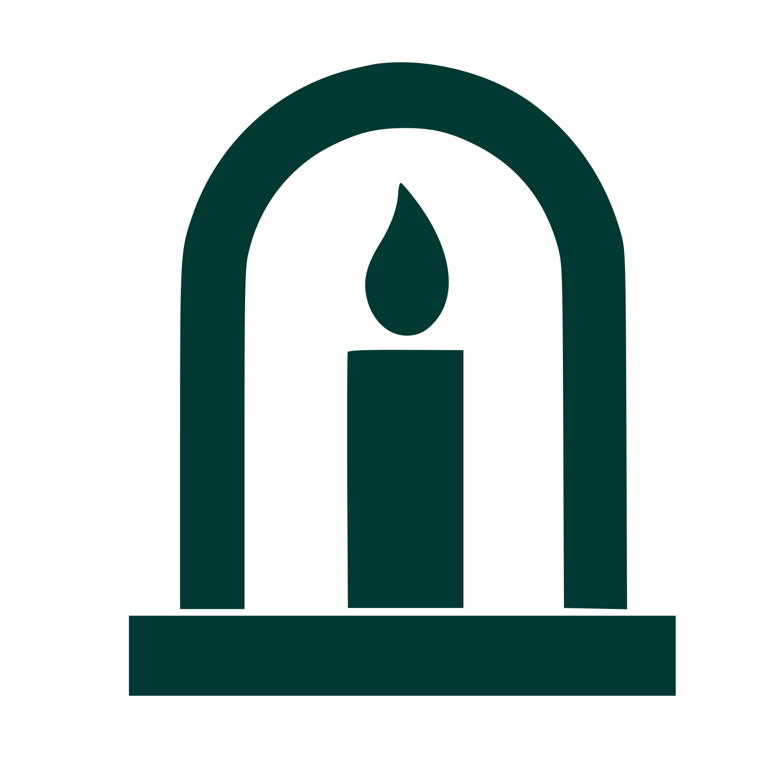 Bauhaus Candle Arch Logo #003932