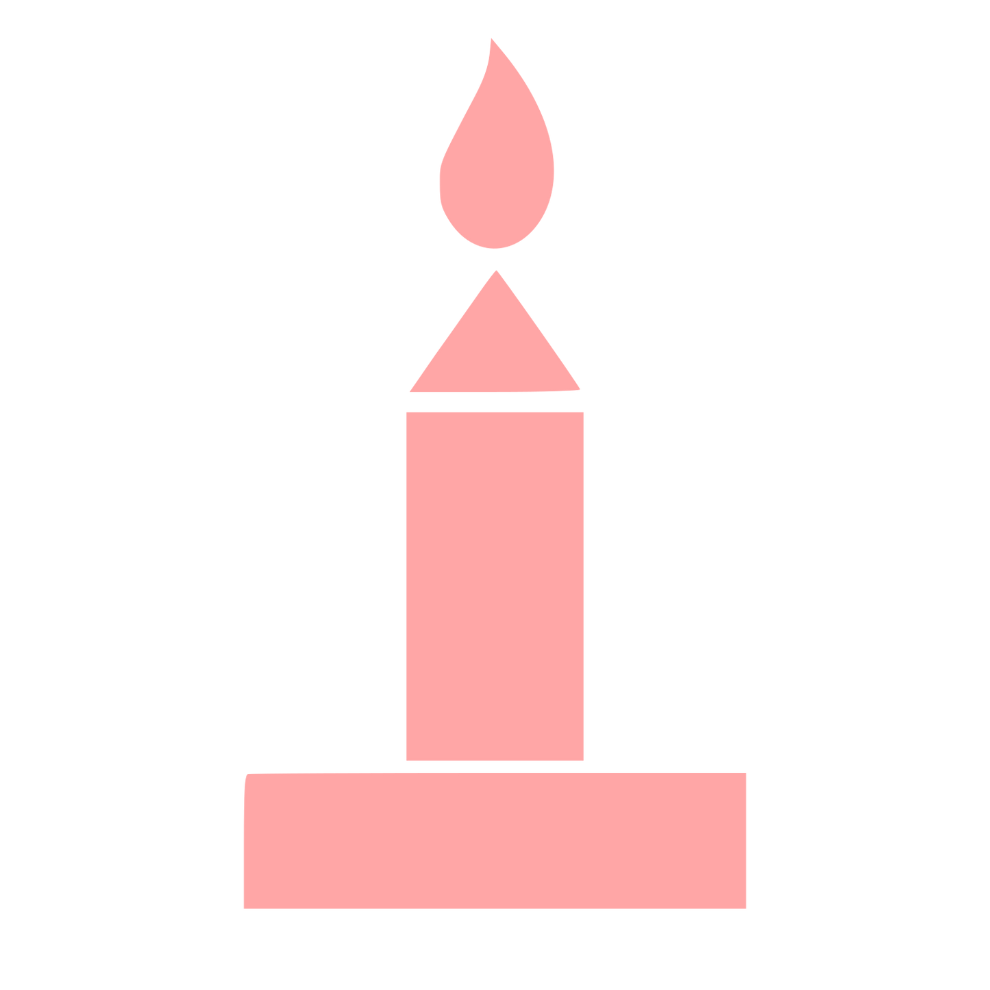 Bauhaus Candle Flame Logo #ffa6a6