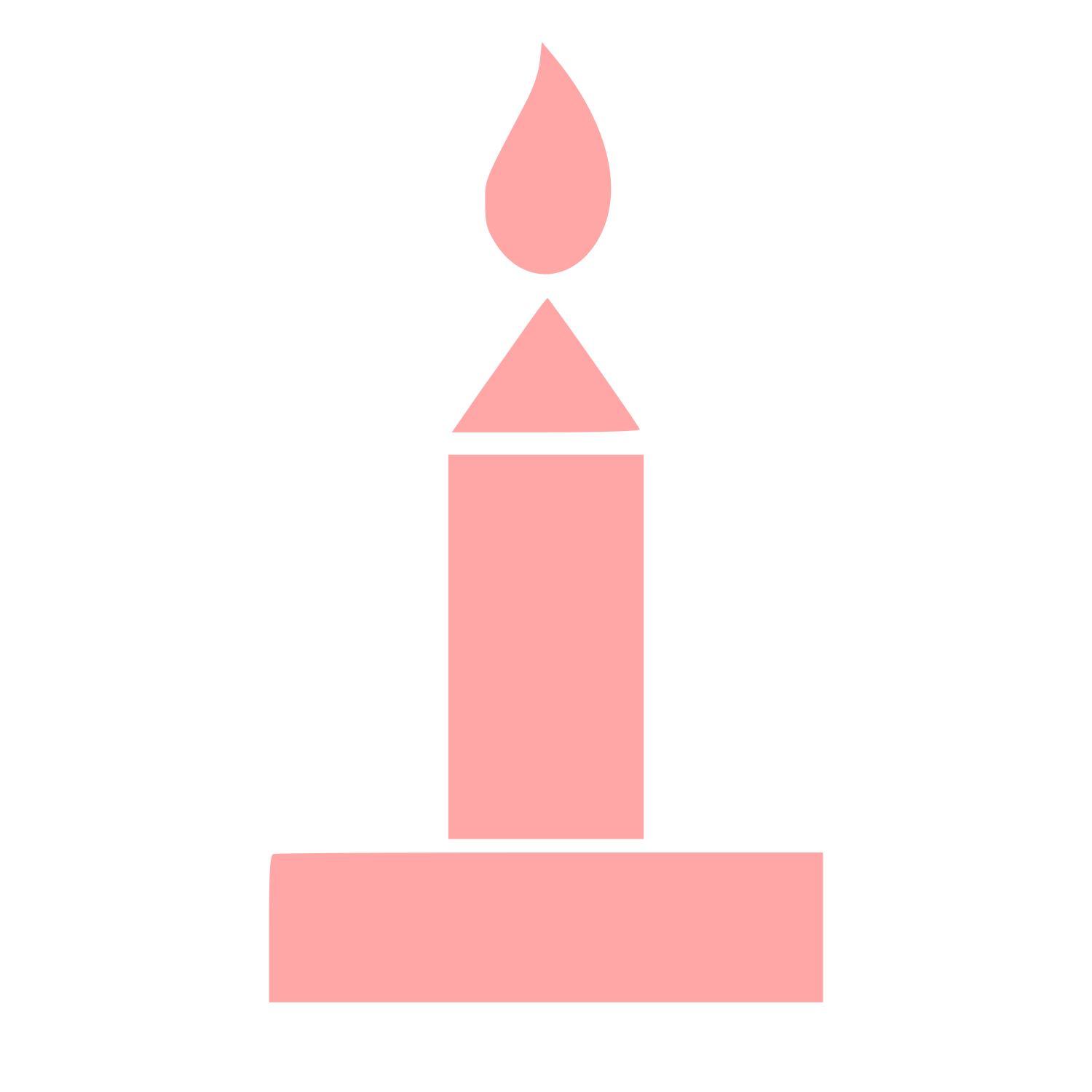 Bauhaus Candle Flame Logo #ffa6a6