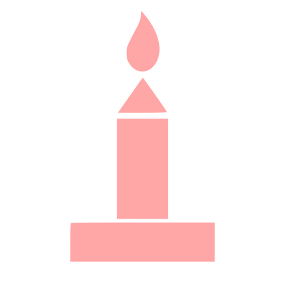 Bauhaus Candle Flame Logo #ffa6a6