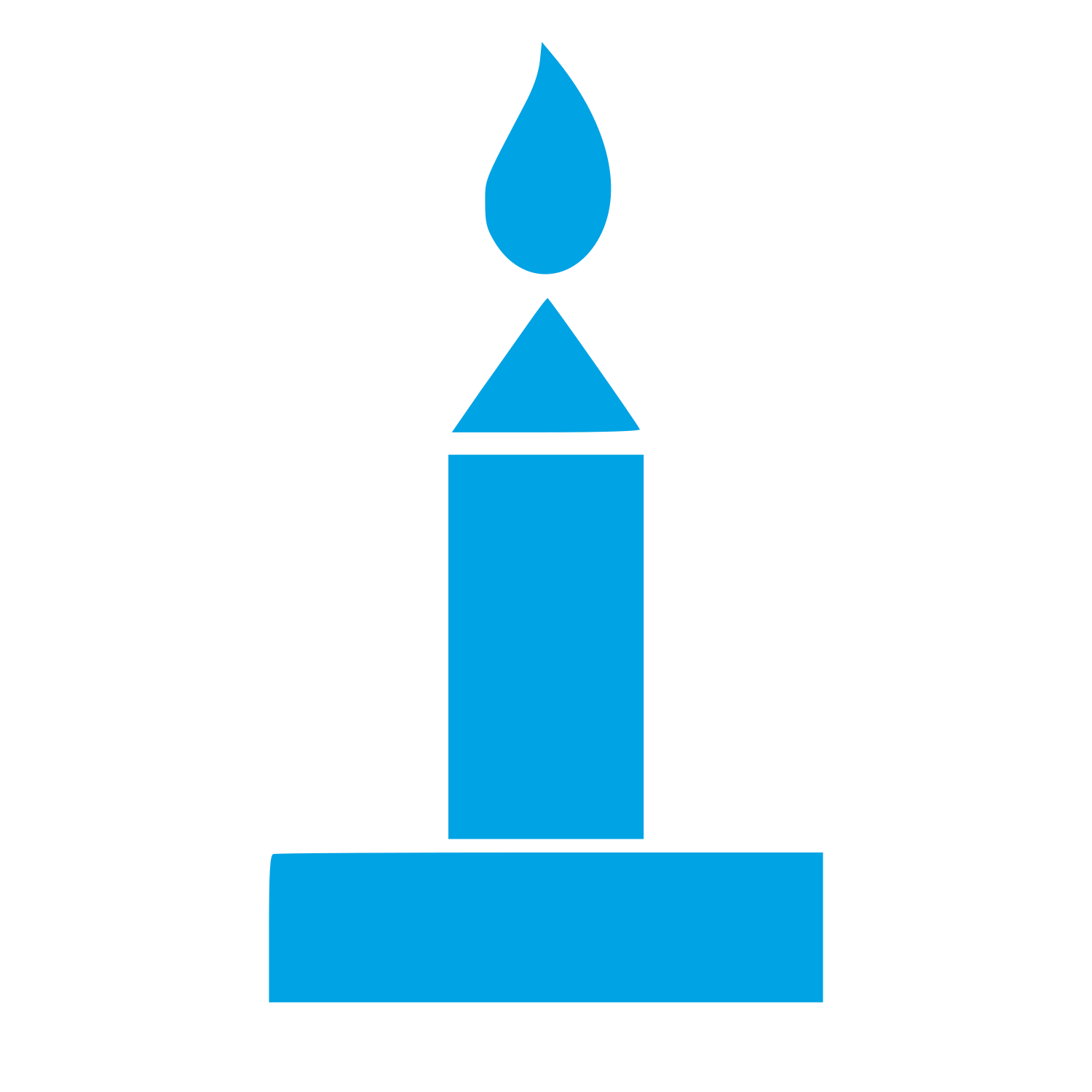 Bauhaus Candle Flame Logo #00a3e4