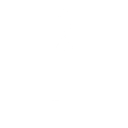 Bauhaus Candle Flame Logo #ffffff