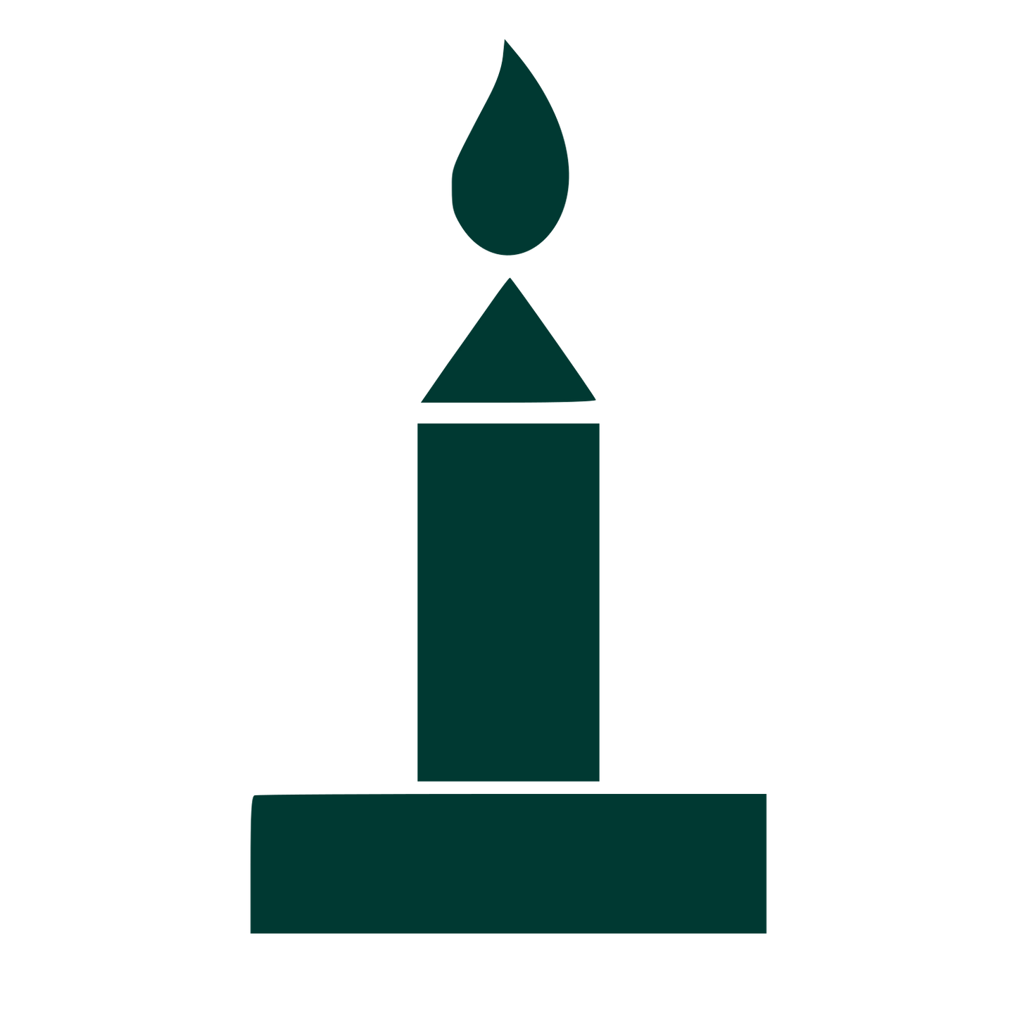 Bauhaus Candle Flame Logo #003932