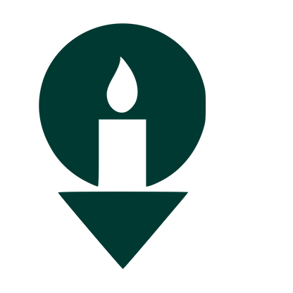 Candle Map Pin Logo #003932