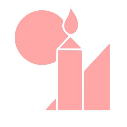 Bauhaus Candle Flame Logo #ffa6a6