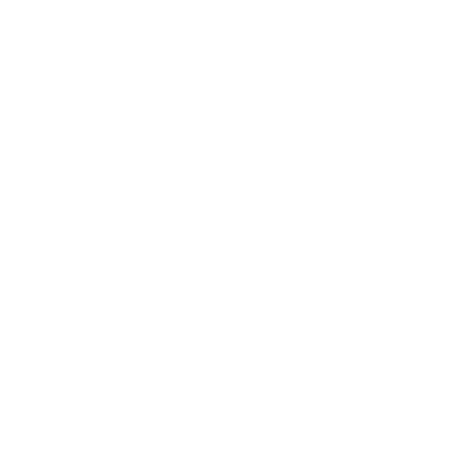 Bauhaus Candle Flame Logo #ffffff