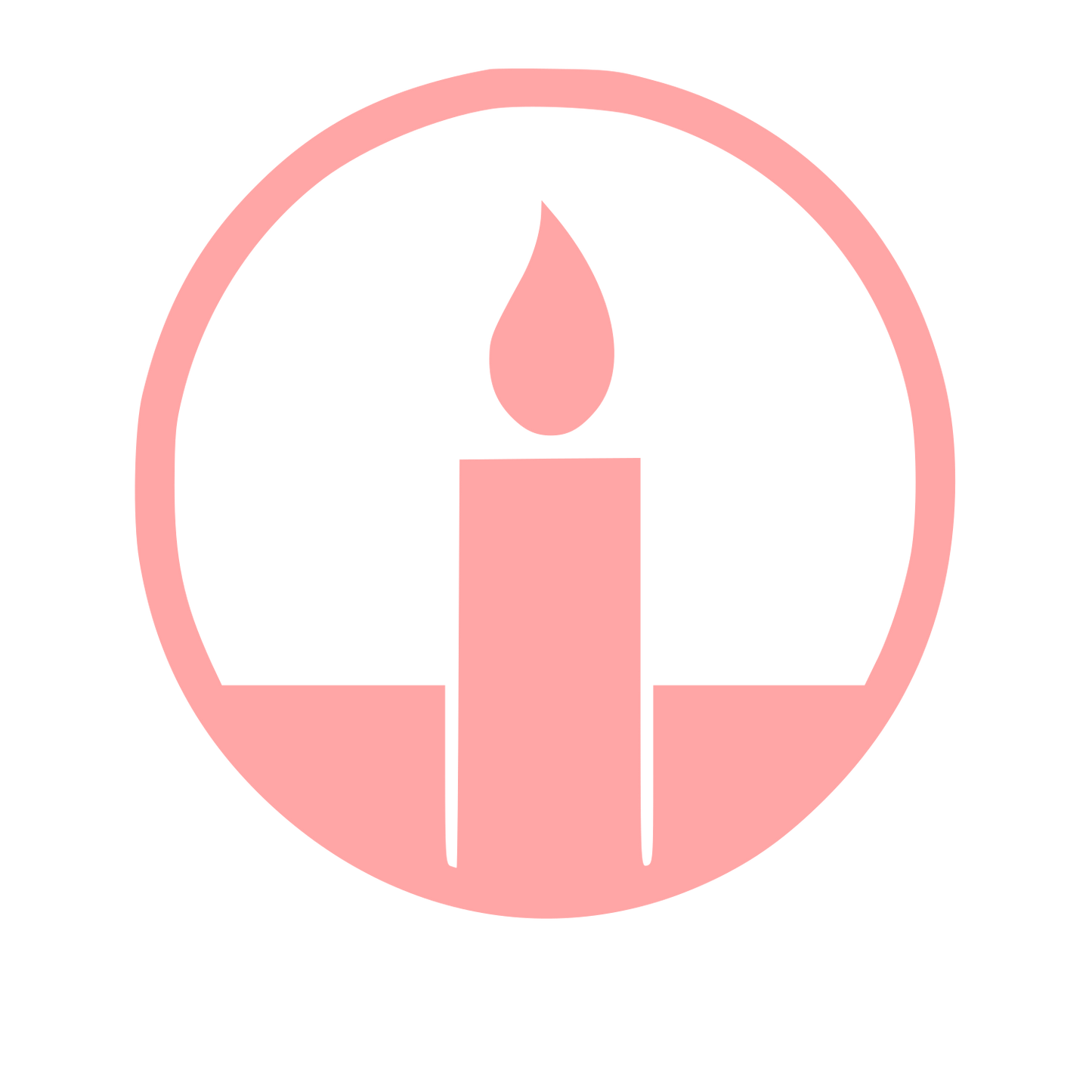 Bauhaus Candle Circle Logo #ffa6a6