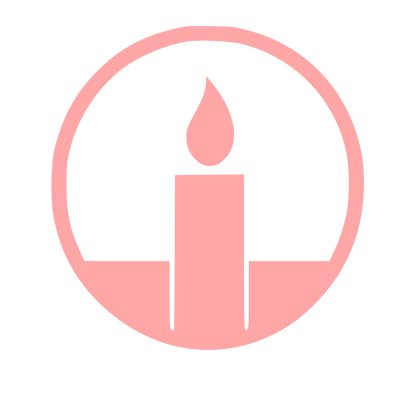 Bauhaus Candle Circle Logo #ffa6a6