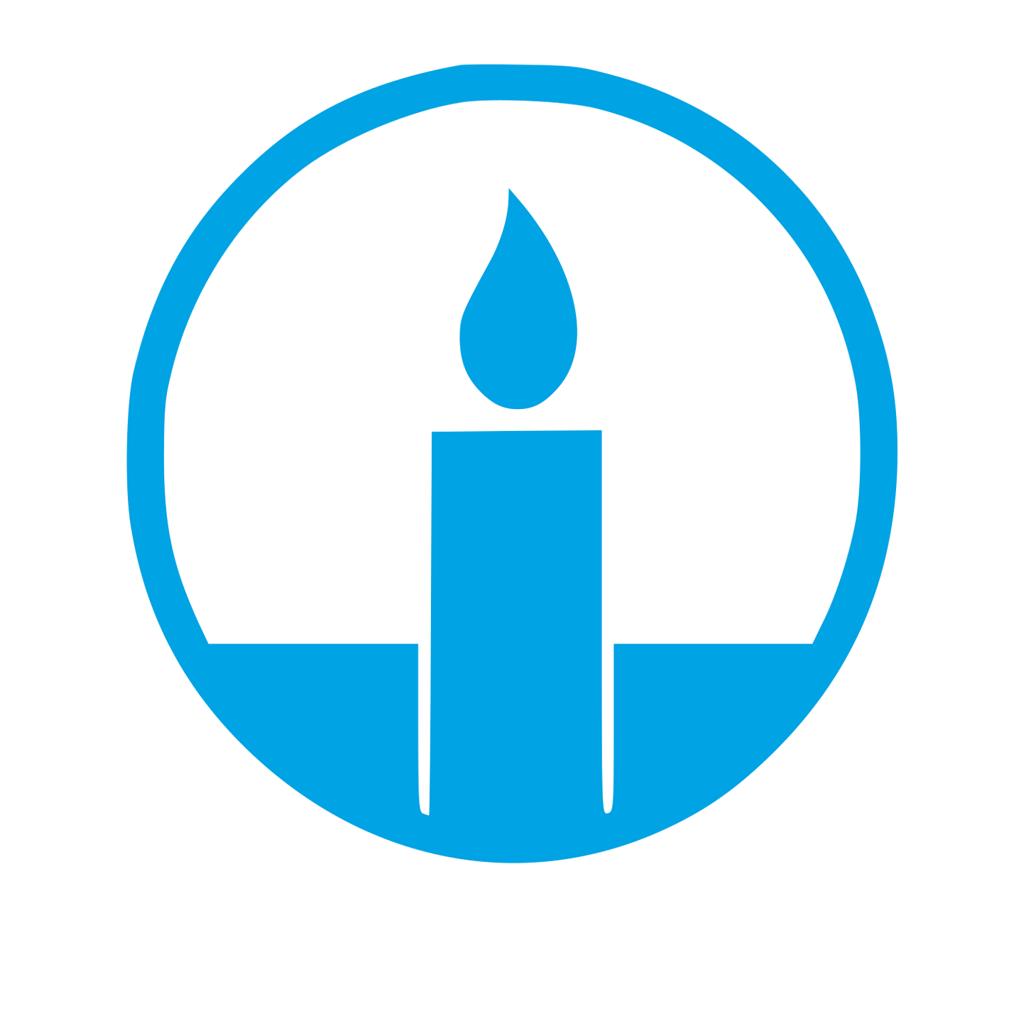Bauhaus Candle Circle Logo #00a3e4